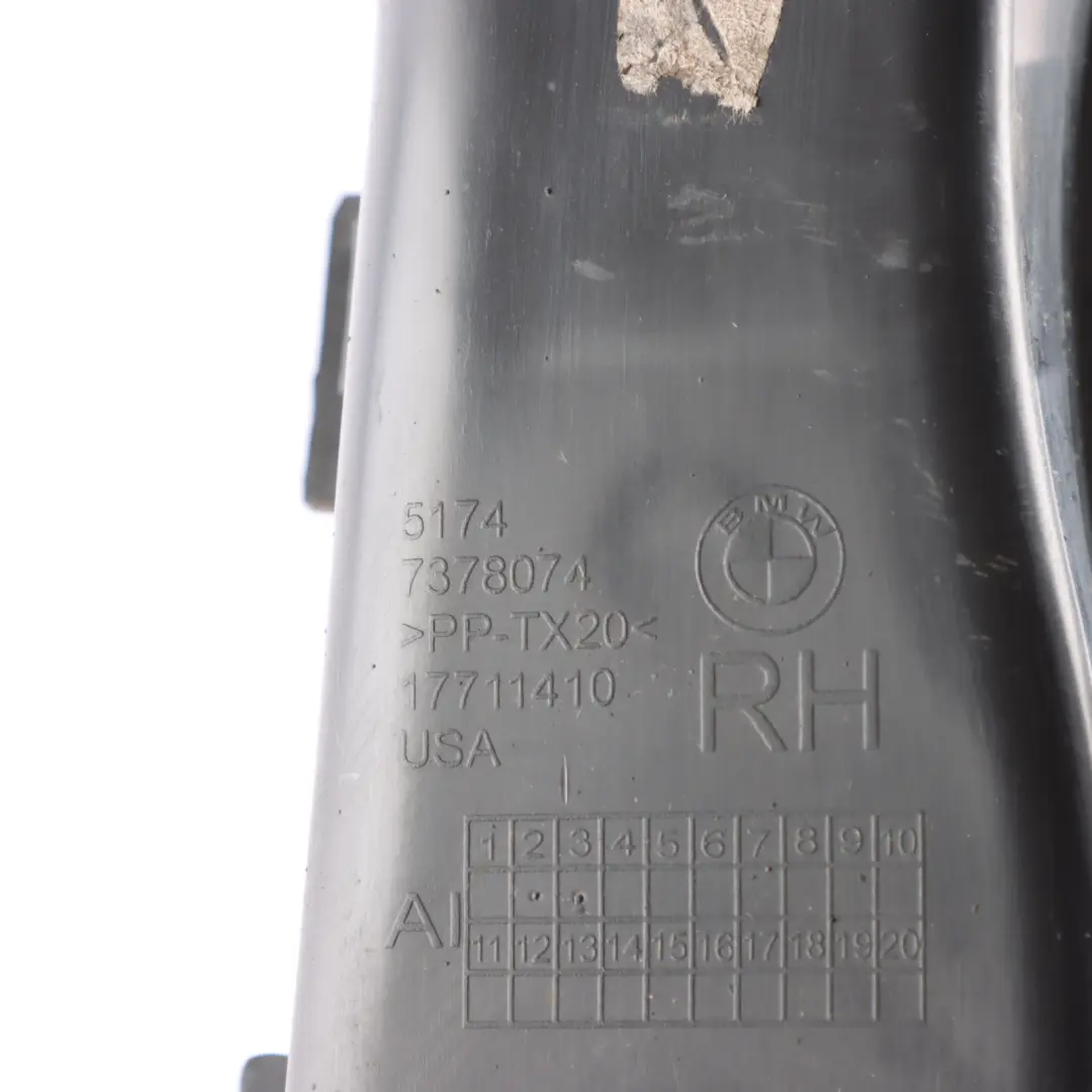 BMW X3 F25 F26 Kanał Powietrza Chłodzenia Hamulca Przedni Prawy - SKU 7378074 - Numer Części 7378074