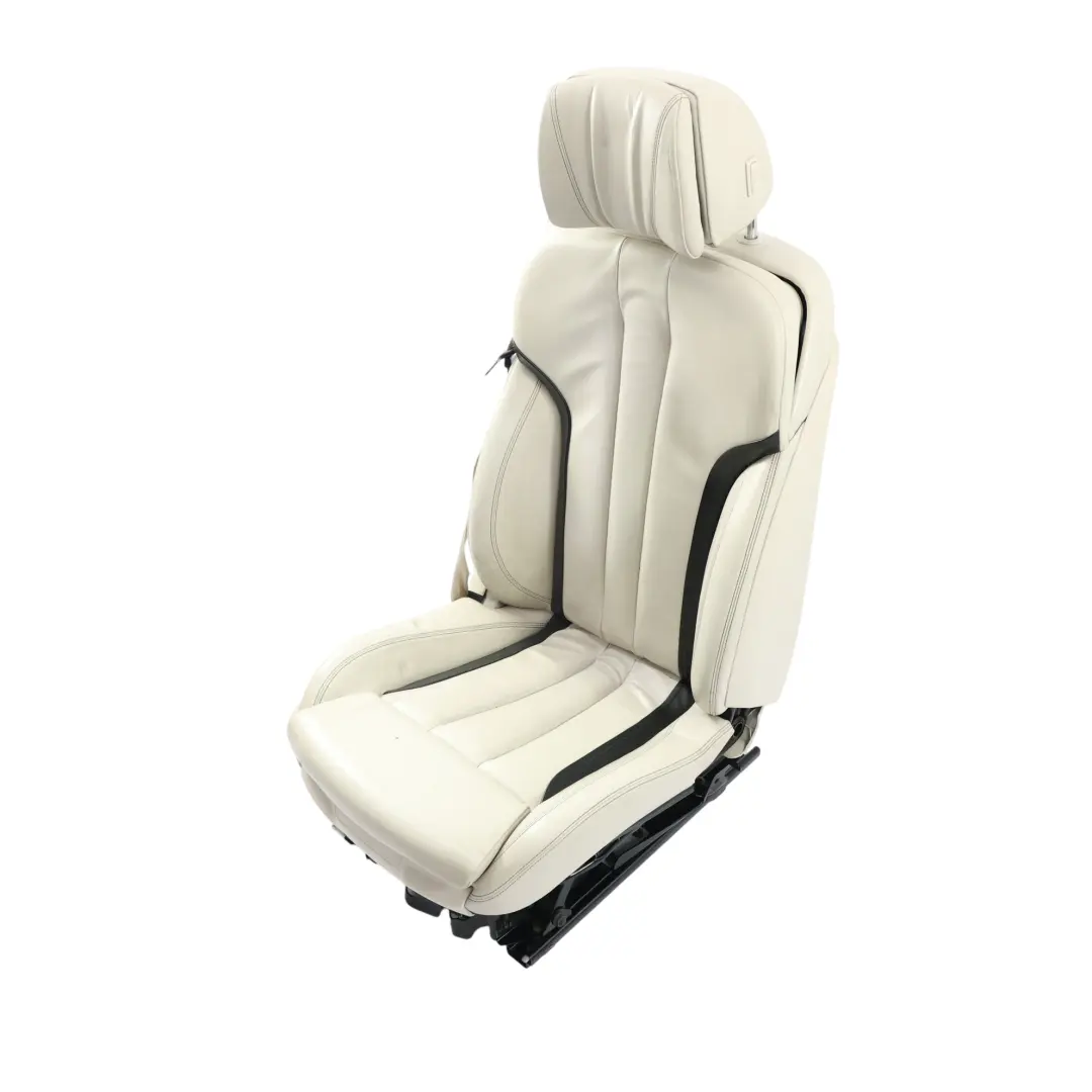 BMW F06 LCI Comfort Seat Front Right O/S Memory Heated Nappa Ivory White Black - SKU 7388044-1 - Part number 7388044