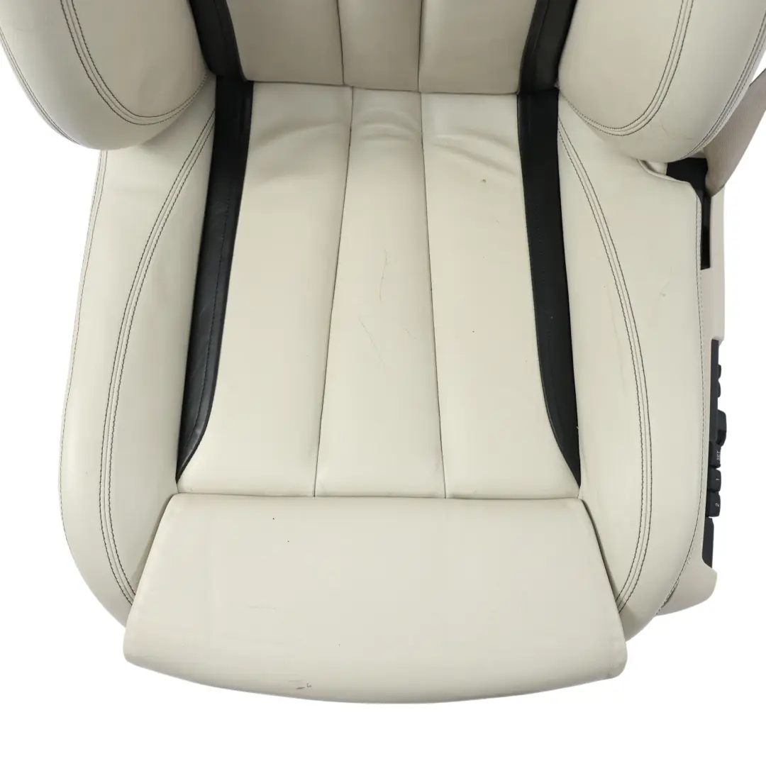 Front Left N/S Memory Heated Nappa Ivory White Black to BMW F06 LCI Comfort Seat with Part number 7388045 BMW F06 LCI Comfort Seat Front Left N/S Memory Heated Nappa Ivory White Black - SKU 7388045-1 - Part number 7388045