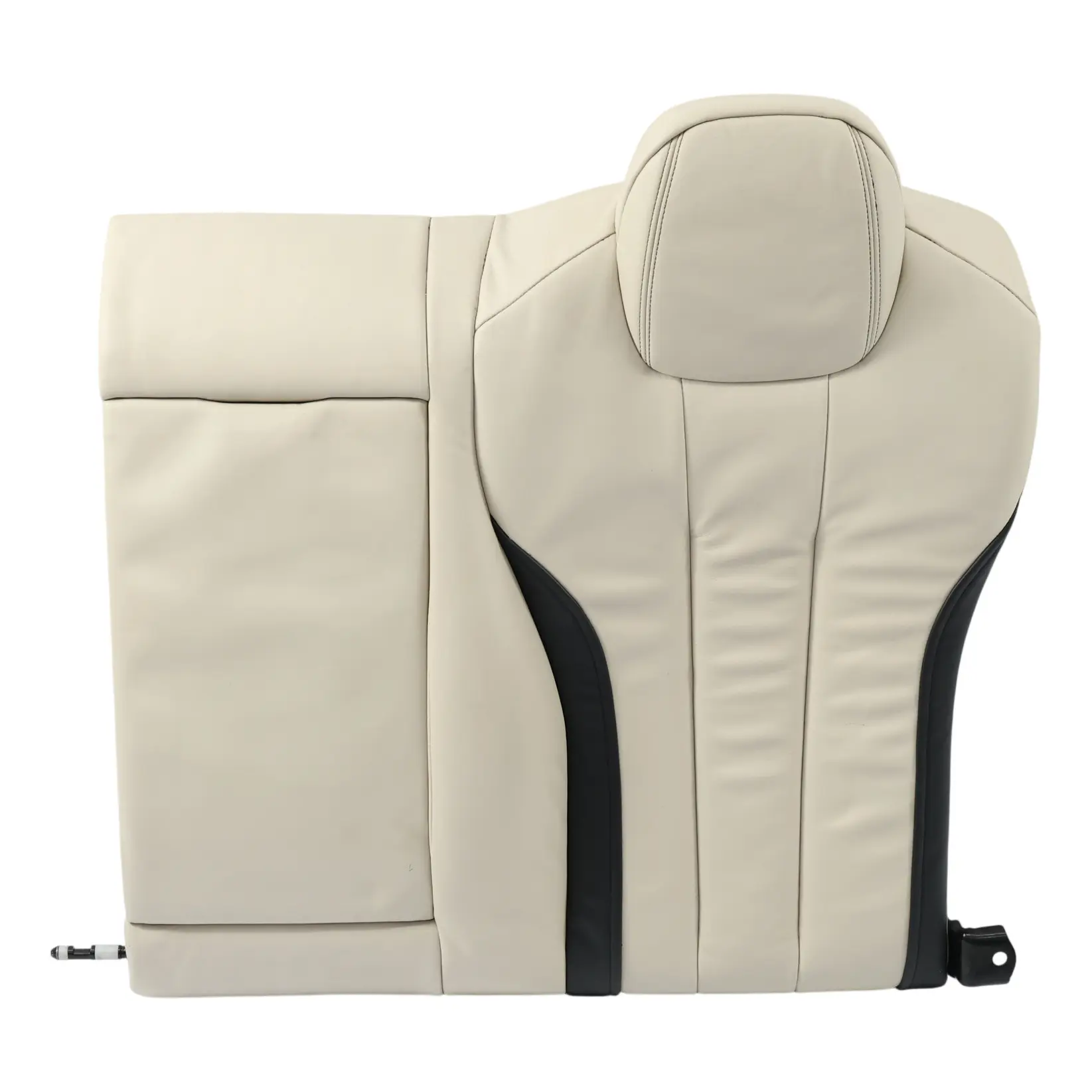 BMW F06 Interior Respaldo Asiento Trasero Centro Izquierdo Cuero Blanco Negro