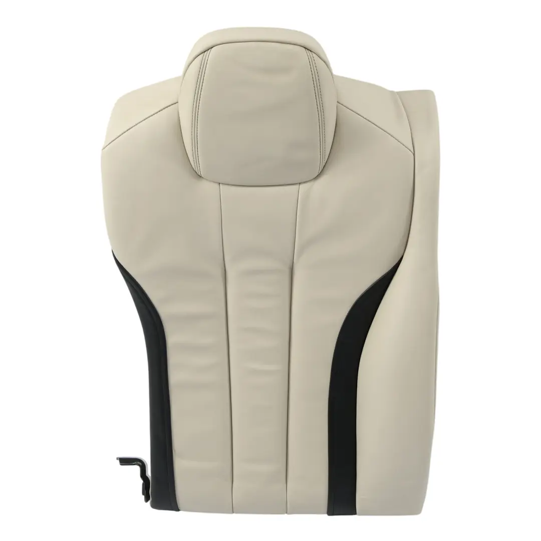 BMW F06 Rear Seat Back Rest Cover Right O/S Leather Ivory White Black - SKU 7388301 - Part number 7388301