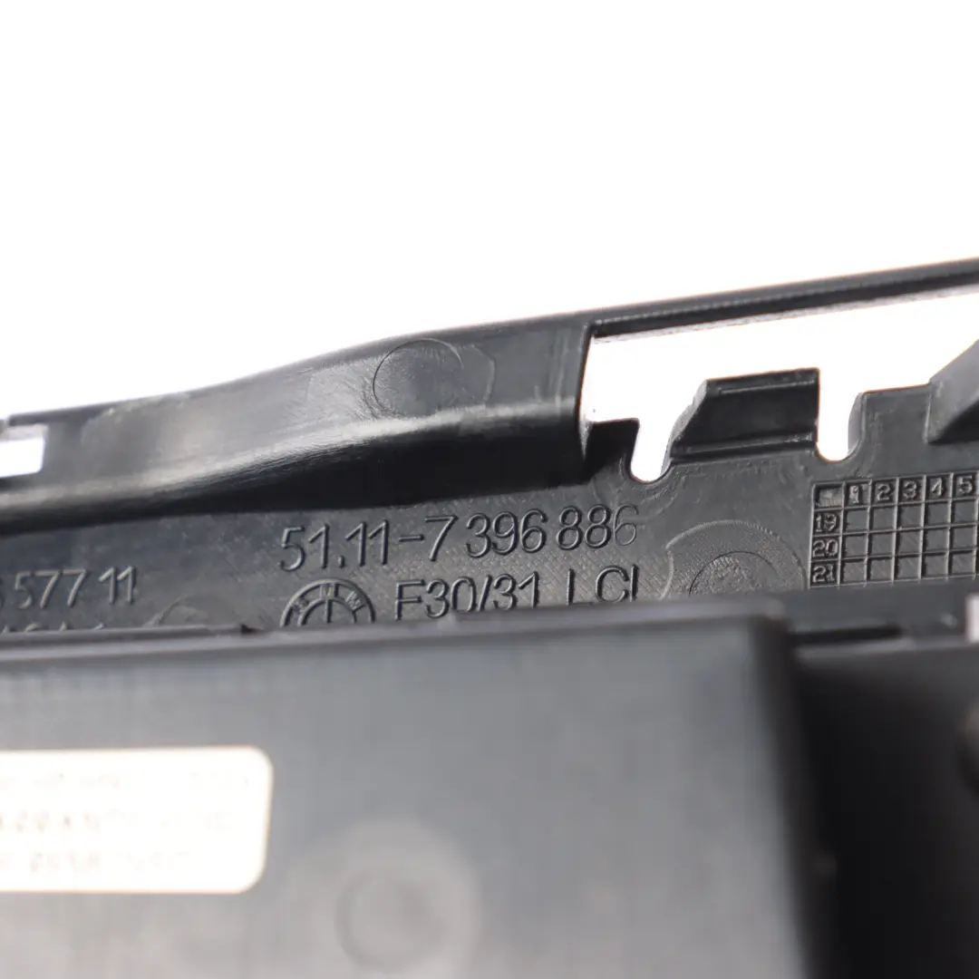 Front Bumper Lower Closed Grill Grid Right O/S to BMW F30 LCI F31 LCI with Part number 7396886 BMW F30 LCI F31 LCI Front Bumper Lower Closed Grill Grid Right O/S - SKU 7396886 - Part number 7396886