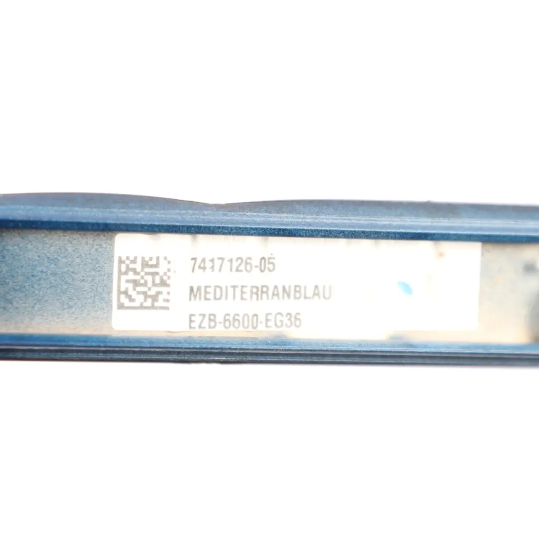 Roof Trim Strip Cover Right O/S Mediterranean Blue Metallic-C10 to BMW F30 with Part number 7417126 BMW F30 Roof Trim Strip Cover Right O/S Mediterranean Blue Metallic-C10 - SKU 7417126-MED - Part number 7417126