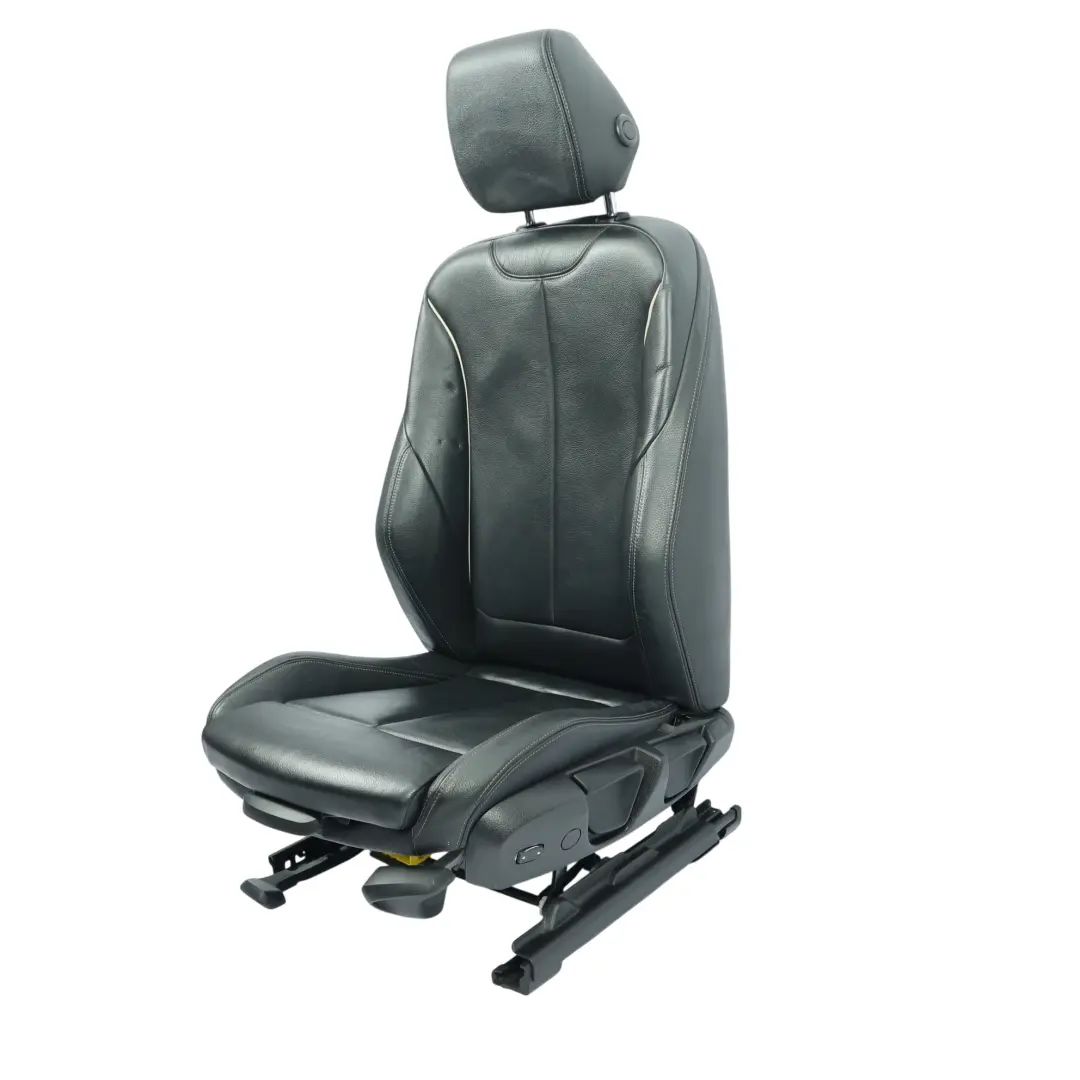 BMW F30 F31 LCI Front Sport Seat Heated Black Leather Oyster Dark Left N/S - SKU 7424223-1 - Part number 7424223
