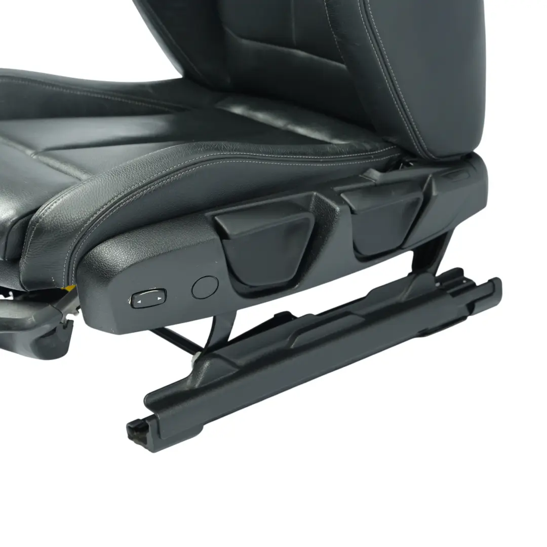 BMW F30 F31 LCI Przedni Fotel Sport Grzany Skóra Czarna Oyster Dark Lewy - SKU 7424223-1 - Numer Części 7424223