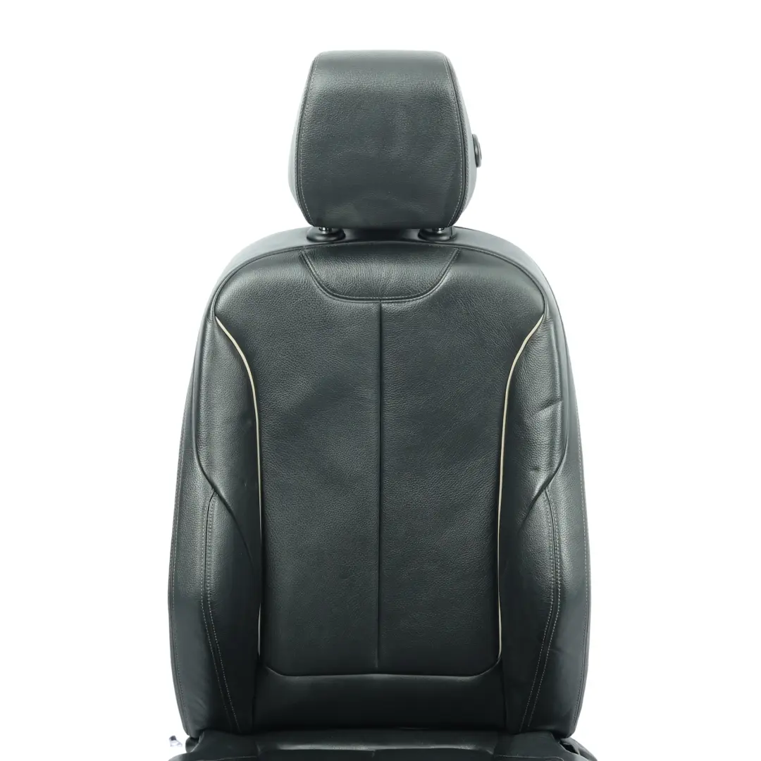 BMW F30 F31 LCI Front Sport Seat Heated Black Leather Oyster Dark Left N/S - SKU 7424223-1 - Part number 7424223