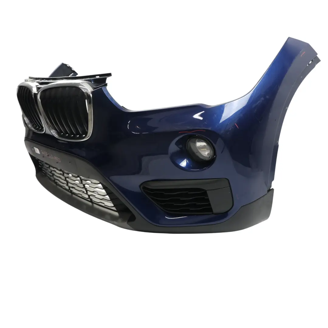BMW X1 F48 Front Bumper Trim Panel Mediterranean Blue Metallic - C10 - SKU 7453562-MED - Part number 7453562