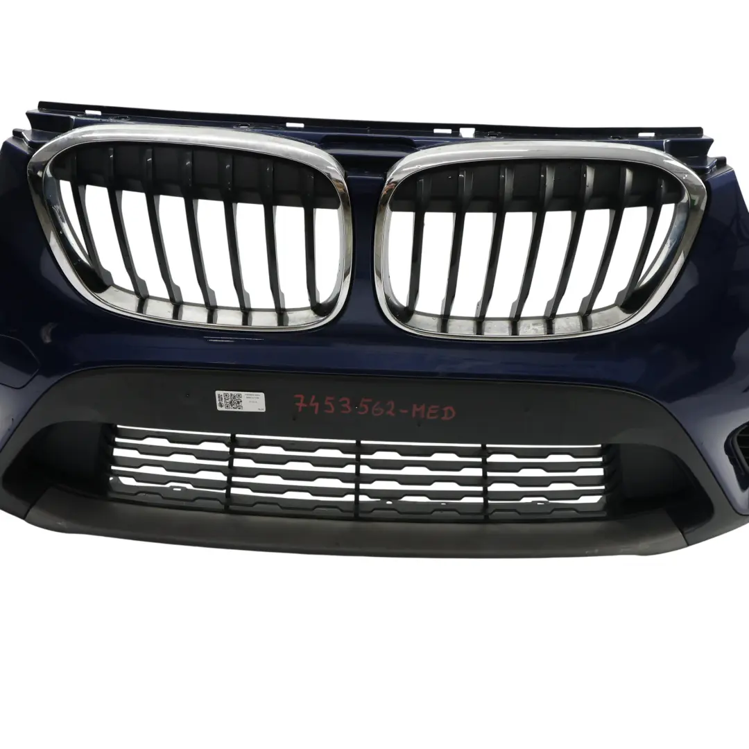 BMW X1 F48 Front Bumper Trim Panel Mediterranean Blue Metallic - C10 - SKU 7453562-MED - Part number 7453562