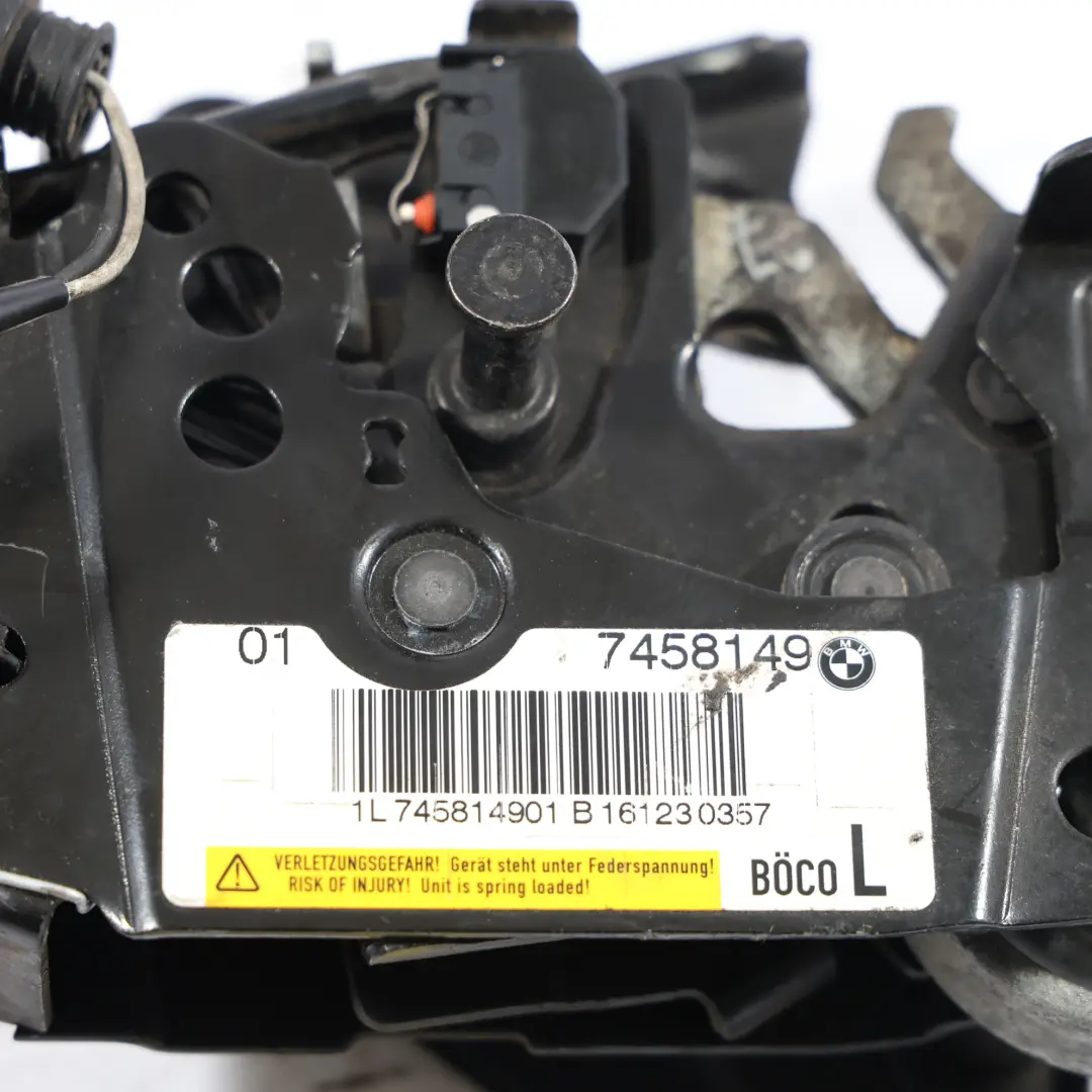 Zamek Aktywny Pokrywy Maski Lewy do BMW F10 o numerze 7458149 BMW F10 Zamek Aktywny Pokrywy Maski Lewy - SKU 7458149-1 - Numer Części 7458149