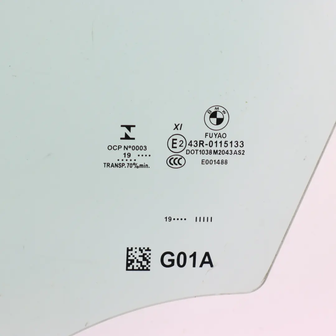 Front Door Side Window Glass Glazing Green AS2 VSG Left N/S to BMW X3 G01 with Part number 7464061 BMW X3 G01 Front Door Side Window Glass Glazing Green AS2 VSG Left N/S - SKU 7464061 - Part number 7464061