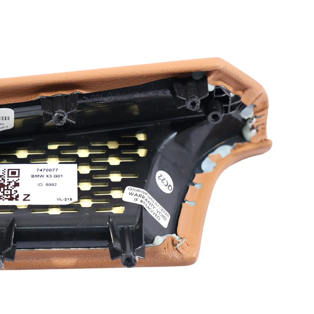 BMW X3 G01 X4 G02 Bracciolo Porta Pelle Anteriore Posteriore Sinistro - SKU 7470077 - Numero di parte 7470077