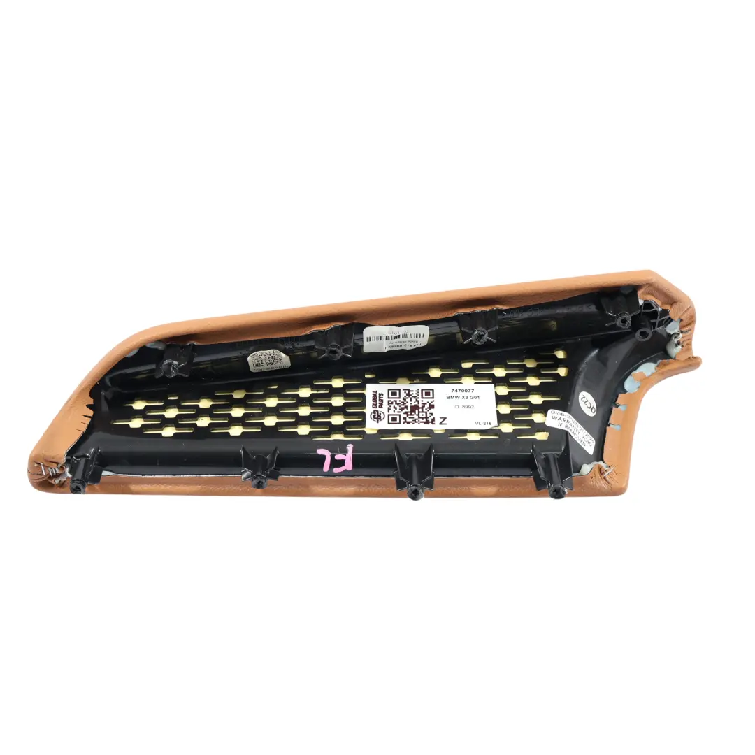 BMW X3 G01 X4 G02 Türarm Lehne Leder Cognac Vorne Hinten Links - SKU 7470077 - Teilenummer 7470077