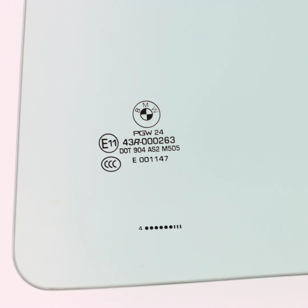 BMW X5 F15 Szyba Boczna Zielona AS2 Tylna Lewa - SKU 7470625 - Numer Części 7470625