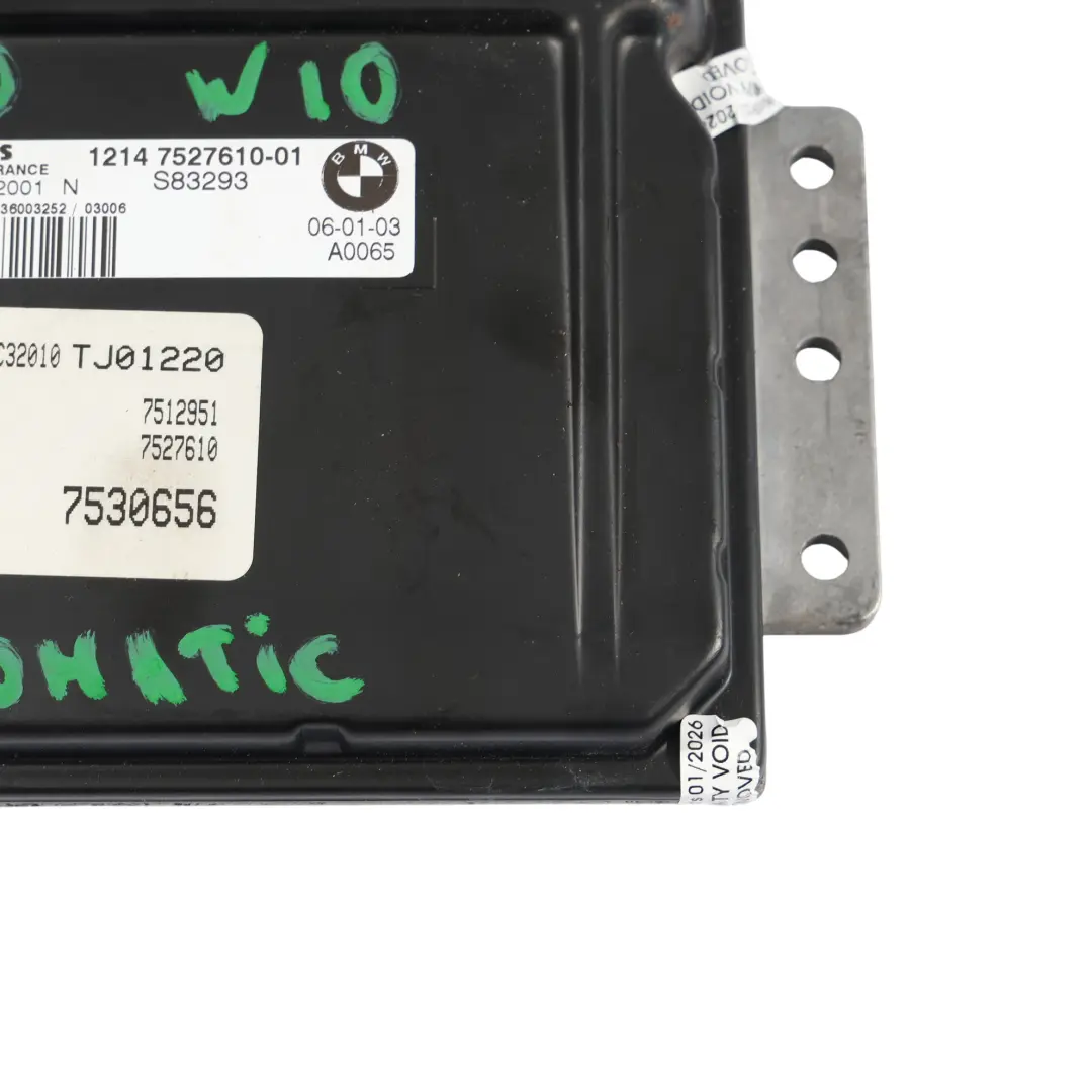 Mini Cooper R50 W10 116HP Petrol Engine Control Unit ECU DME Automatic - SKU 7527610-18 - Part number 7527610