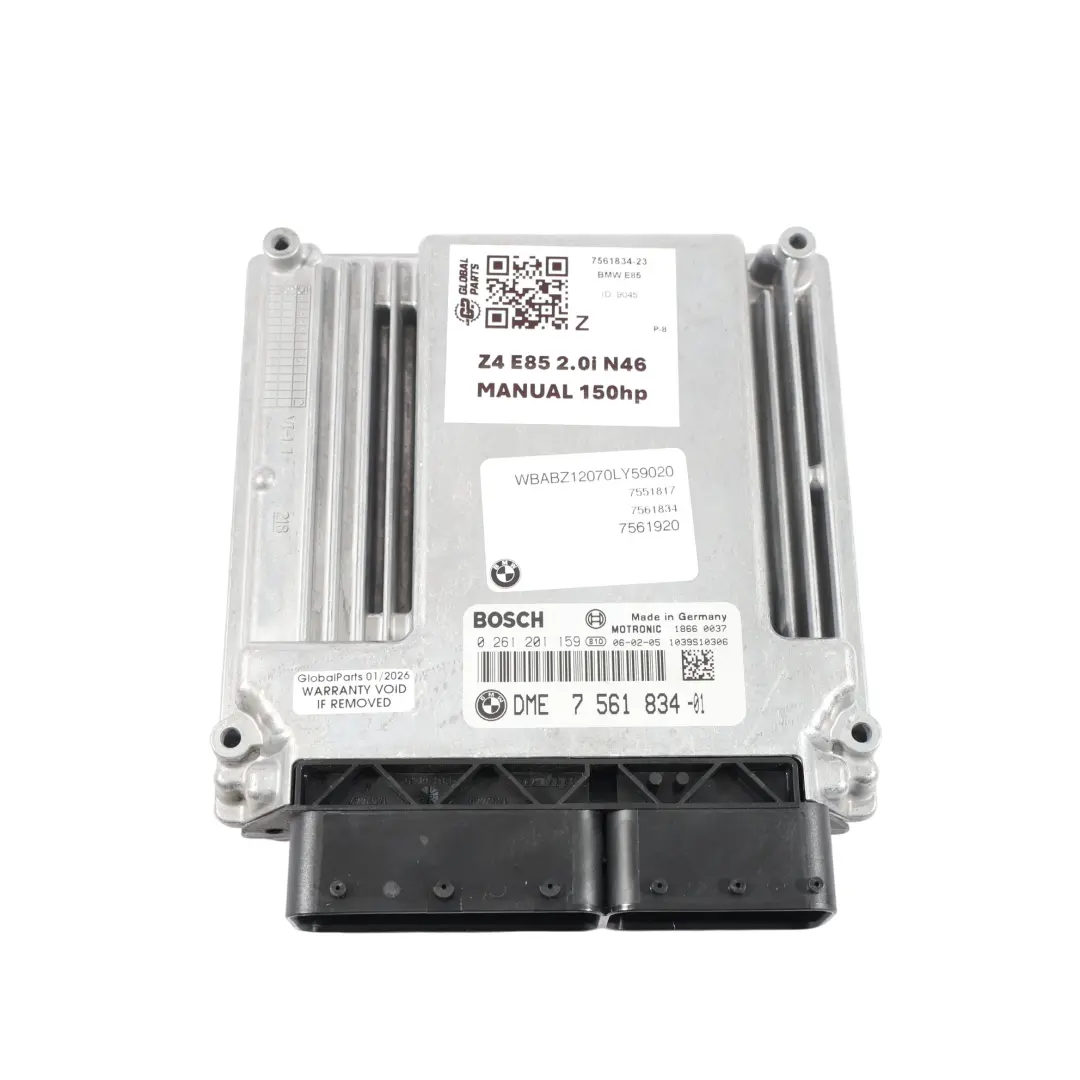 N46 150HP Motor Steuerungs Modul Kit DME ECU Manual für BMW Z4 E85 2.0I mit Teilenummer 7561834 BMW Z4 E85 2.0I N46 150HP Motor Steuerungs Modul Kit DME ECU Manual - SKU 7561834-23 - Teilenummer 7561834