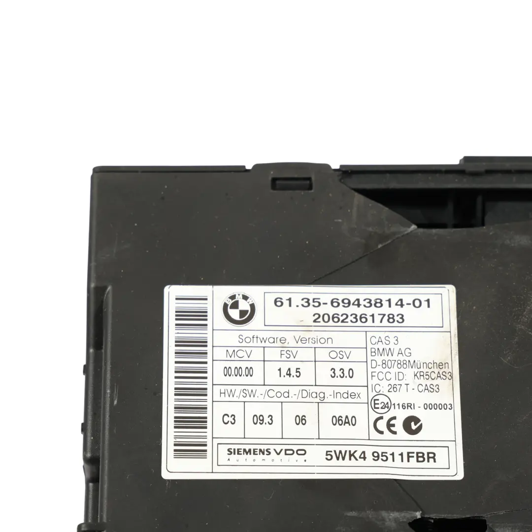 N54 ECU Kit Control Unit DME CAS3 Key Manual to BMW E90 E91 E92 335i Petrol with Part number 7568842 BMW E90 E91 E92 335i Petrol N54 ECU Kit Control Unit DME CAS3 Key Manual - SKU 7568842-4 - Part number 7568842