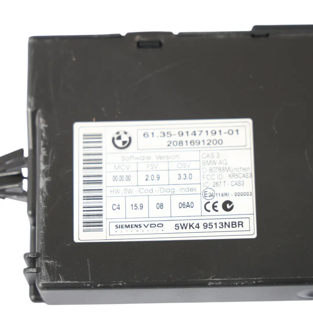 Mini Cooper R55 R56 N12 1.6 120 Ch Kit Calculateur Moteur ECU DME 7588502 CAS3 - SKU 7588502-8 - Numéro de pièce 12147572264 