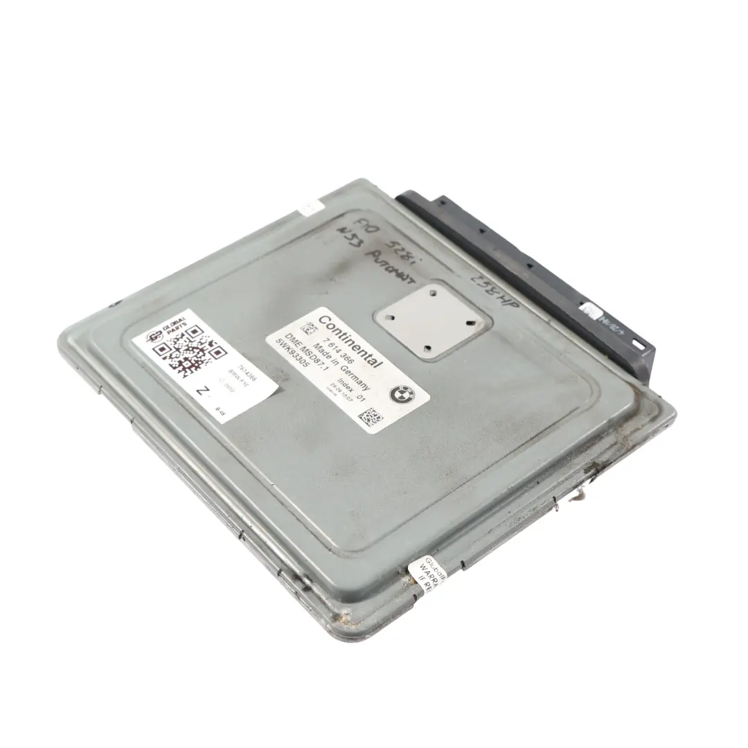BMW F10 F11 528I N53 258HP Sterownik Silnika ECU DME Automat - SKU 7614366 - Numer Części 7614366