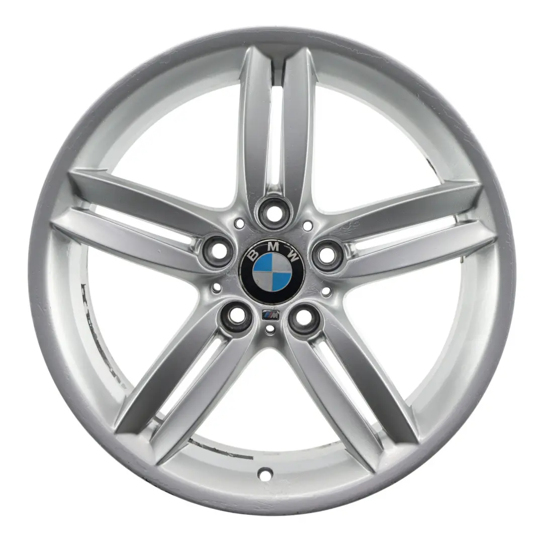 BMW E81 E87 Jante Arrière Alliage Argentée 18" 8,5J ET:52 À Double Rayon - SKU 7839305-7 - Numéro de pièce 7839305