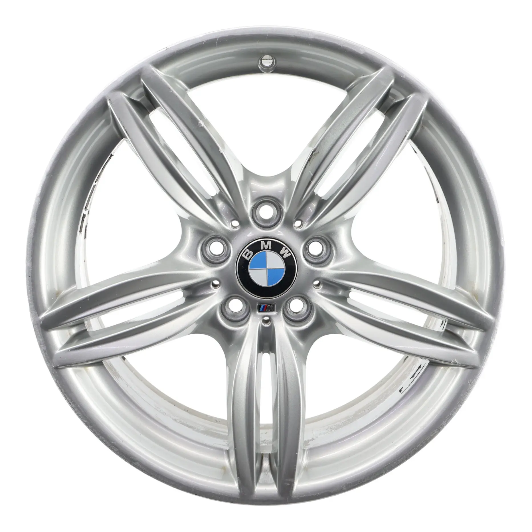 BMW F10 F12 Silver Rear Wheel Alloy Rim M Double Spoke 351 9J 19" ET:44 7842653