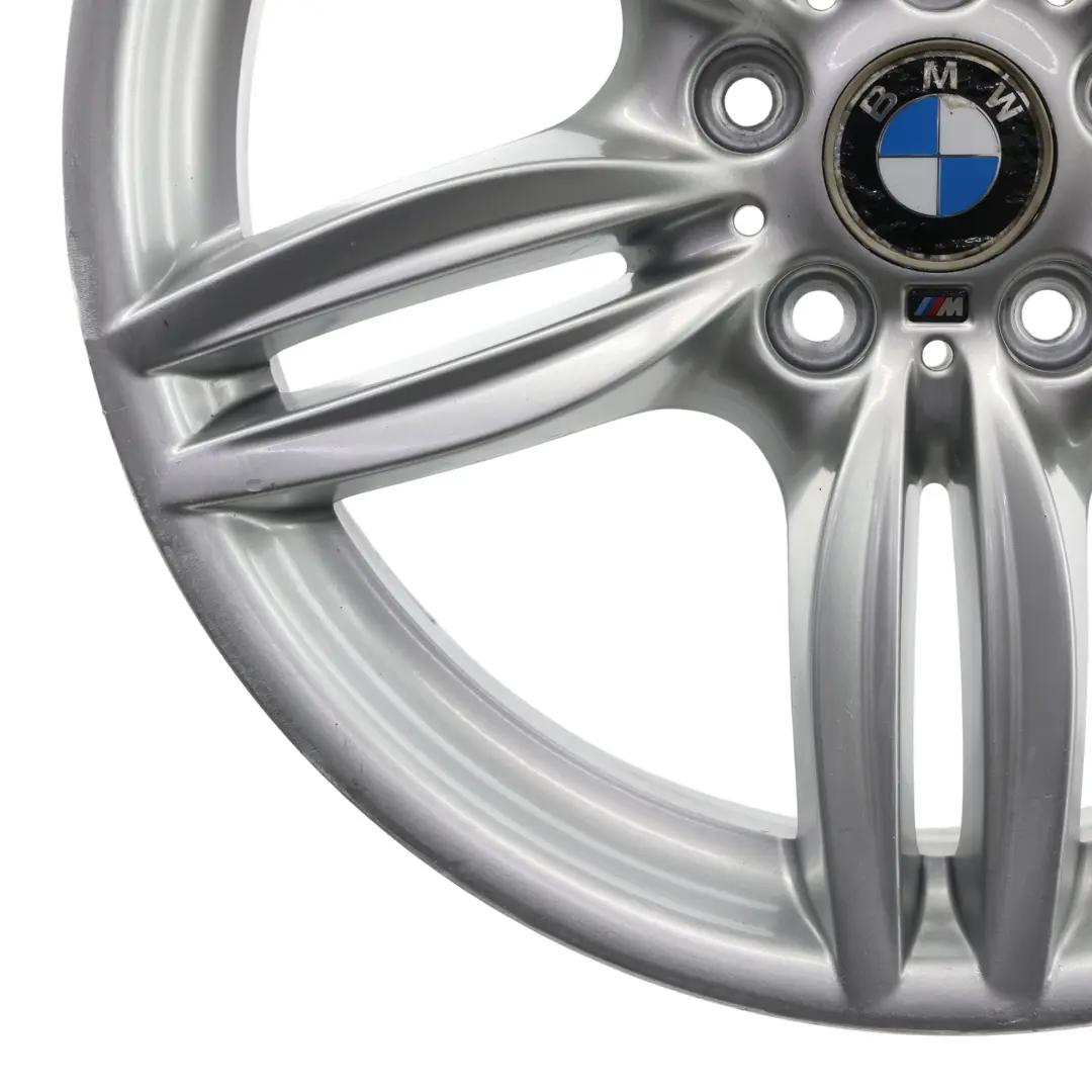 Alloy Rim M Double Spoke 351 Silver 9J 19" ET:44 to BMW F10 F12 Rear Wheel with Part number 7842653 BMW F10 F12 Rear Wheel Alloy Rim M Double Spoke 351 Silver 9J 19" ET:44 - SKU 7842653-7 - Part number 7842653