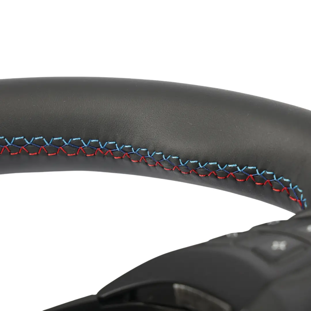 NUOVO Nero Pelle M Sport M-Tricolore Multifunzione per BMW X5 E70 Volante con numero di parte 7844566 BMW X5 E70 Volante NUOVO Nero Pelle M Sport M-Tricolore Multifunzione - SKU 7844566-2 - Numero di parte 7844566