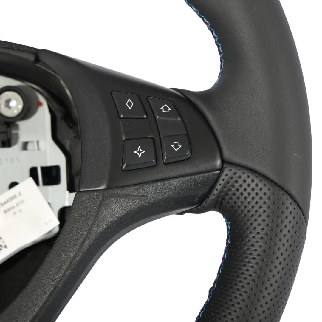 NUEVO Cuero Negro M Sport M-Tricolored Multifunción para BMW X5 E70 Volante con número de pieza 7844566 BMW X5 E70 Volante NUEVO Cuero Negro M Sport M-Tricolored Multifunción - SKU 7844566-2 - Número de pieza 7844566