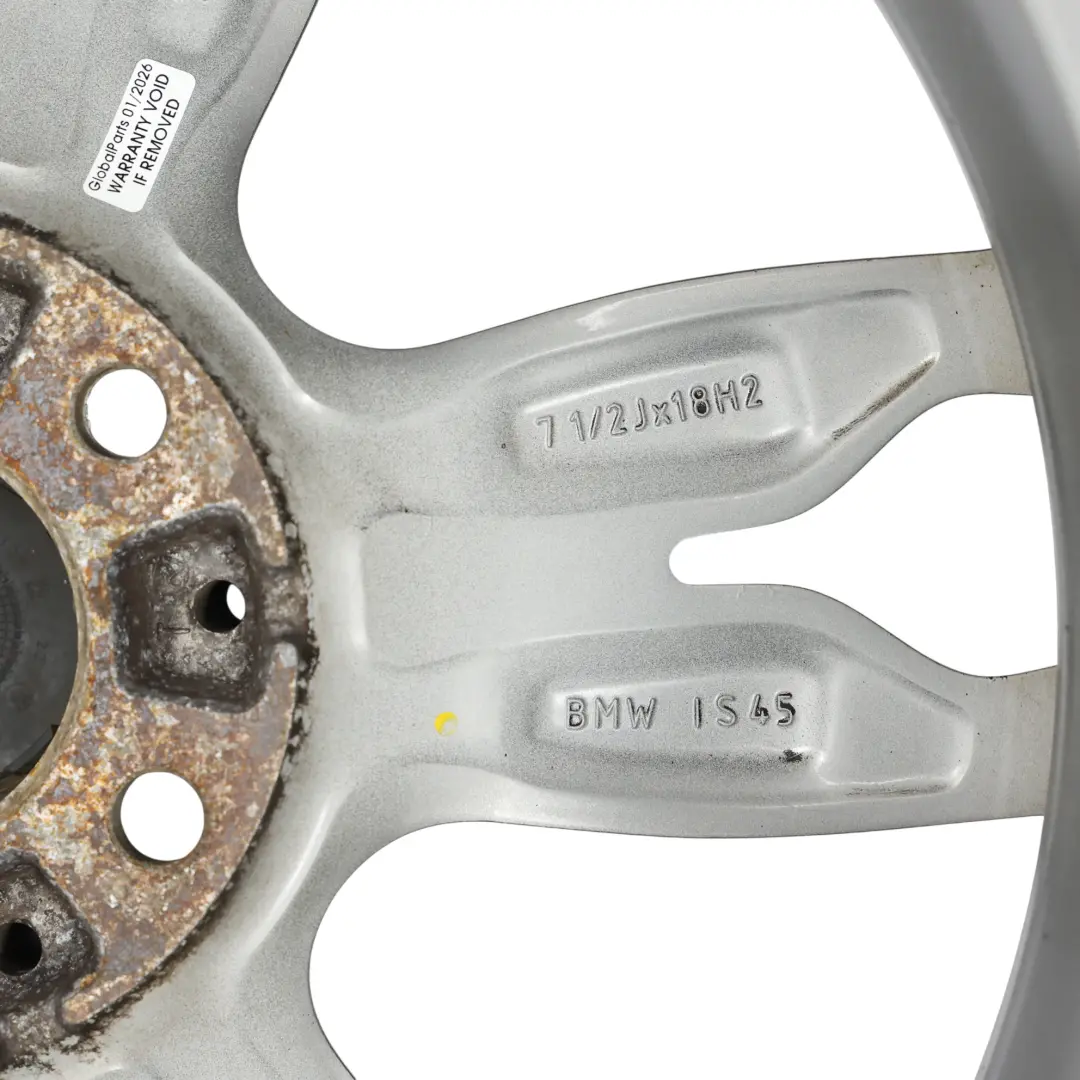 Cerchio lega anteriore grigio ferrico 18" M doppie razze 7,5J per BMW F20 con numero di parte 7845870 BMW F20 Cerchio lega anteriore grigio ferrico 18" M doppie razze 7,5J - SKU 7845870-4 - Numero di parte 7845870