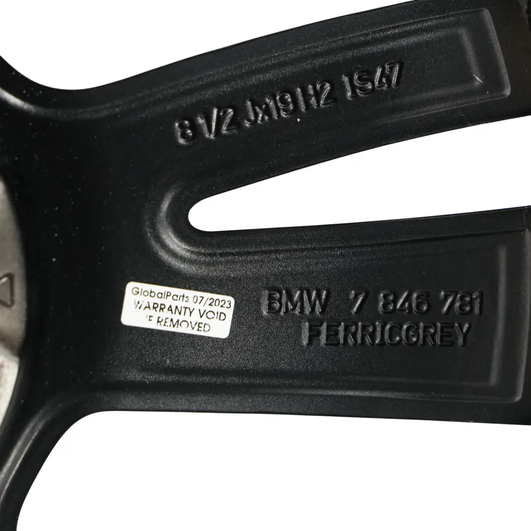 BMW F30 F31 F32 Rear Alloy Wheel Rim 19" 8,5J ET:47 M Double Spoke 442 - SKU 7846781-1 - Part number 7846781