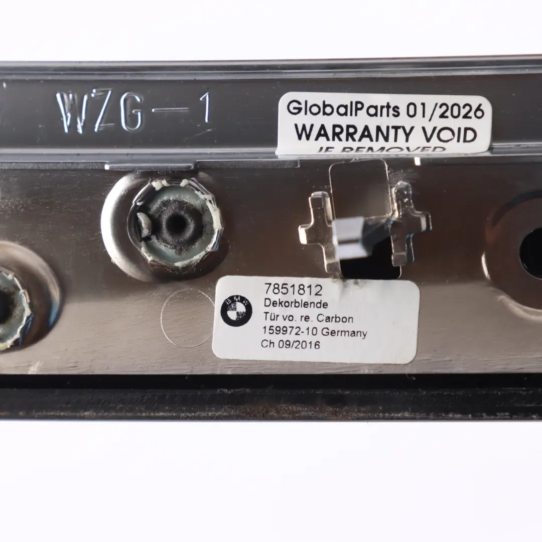 BMW F10 Decorative Door Strip Inner Trim Front Right O/S 51418051328 - SKU 7851812 - Part number 7851812