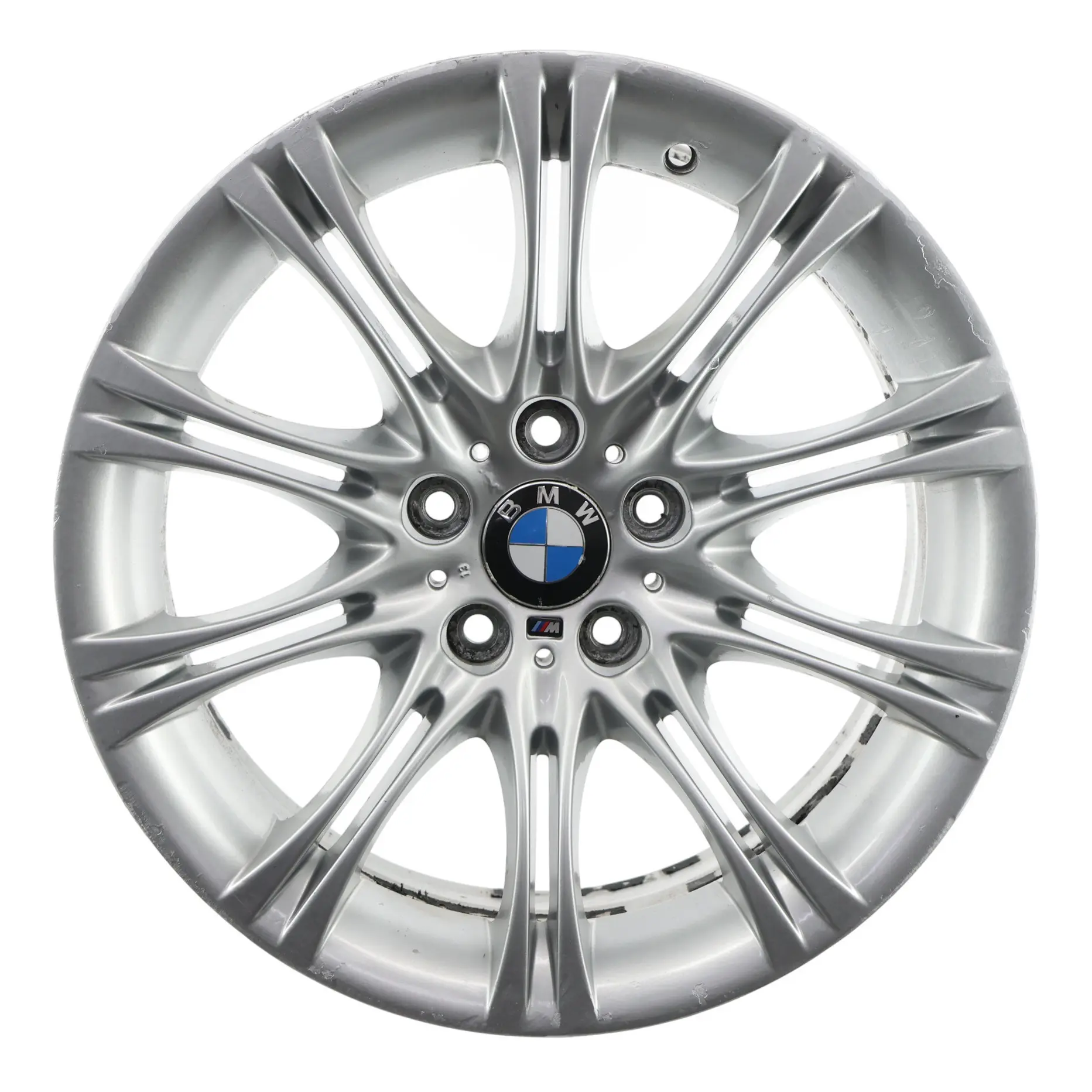 BMW E60 E61 Silberne Alufelge 18" 8J ET:20 M Doppelspeiche 135 7905320