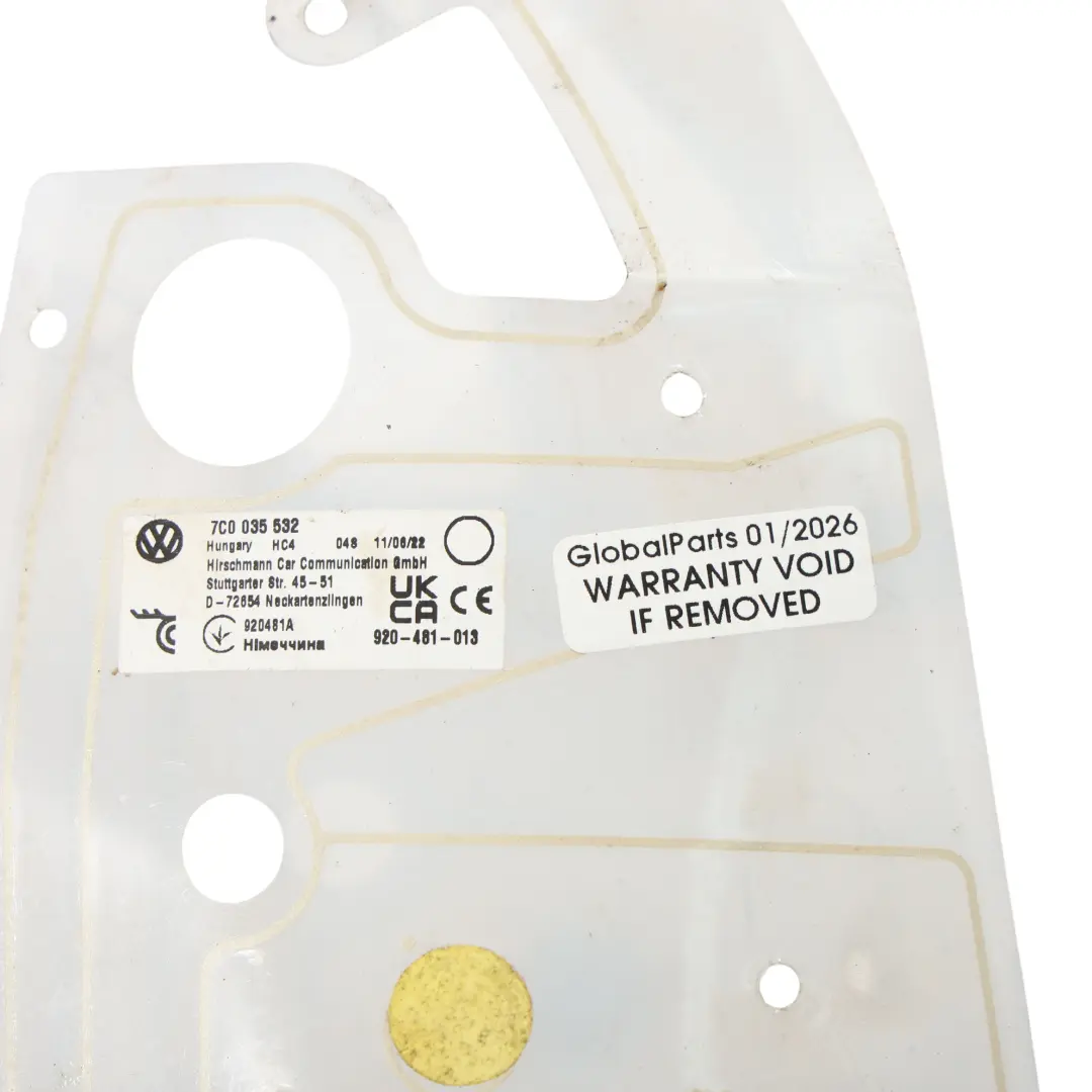 Volkswagen Crafter Mk2 Espejo Lateral Antena Antena Módulo Cableado - SKU 7C0035532 - Número de pieza 7C0035532