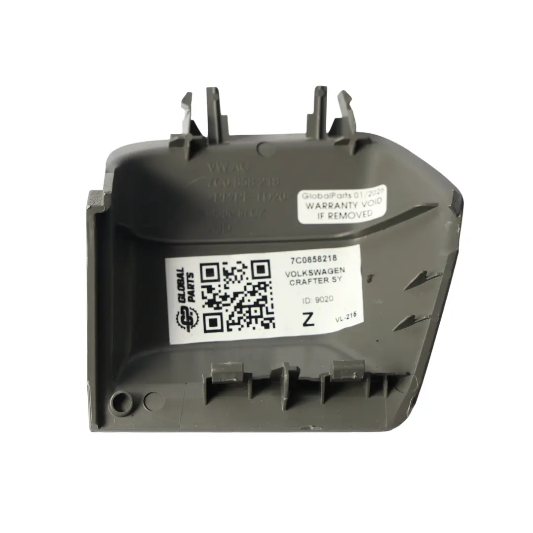 Salpicadero Embellecedor Panel Gris Derecho para Volkswagen Crafter SY con número de pieza 7C0858218 Volkswagen Crafter SY Salpicadero Embellecedor Panel Gris Derecho - SKU 7C0858218 - Número de pieza 7C0858218