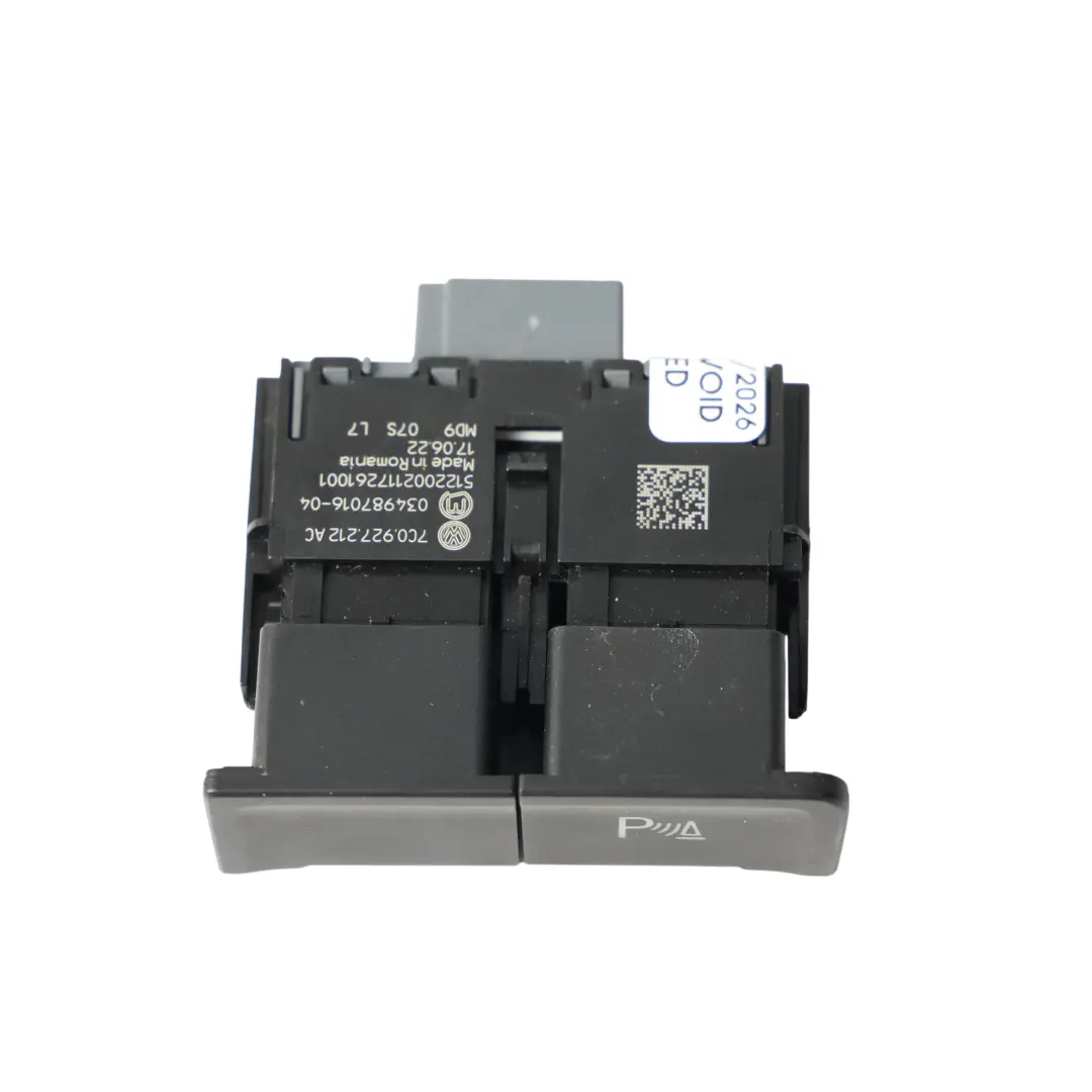 Volkswagen Crafter SY Dashboard PDC Parking Sensor Switch Button - SKU 7C0927212AC - Part number 7C0927212AC
