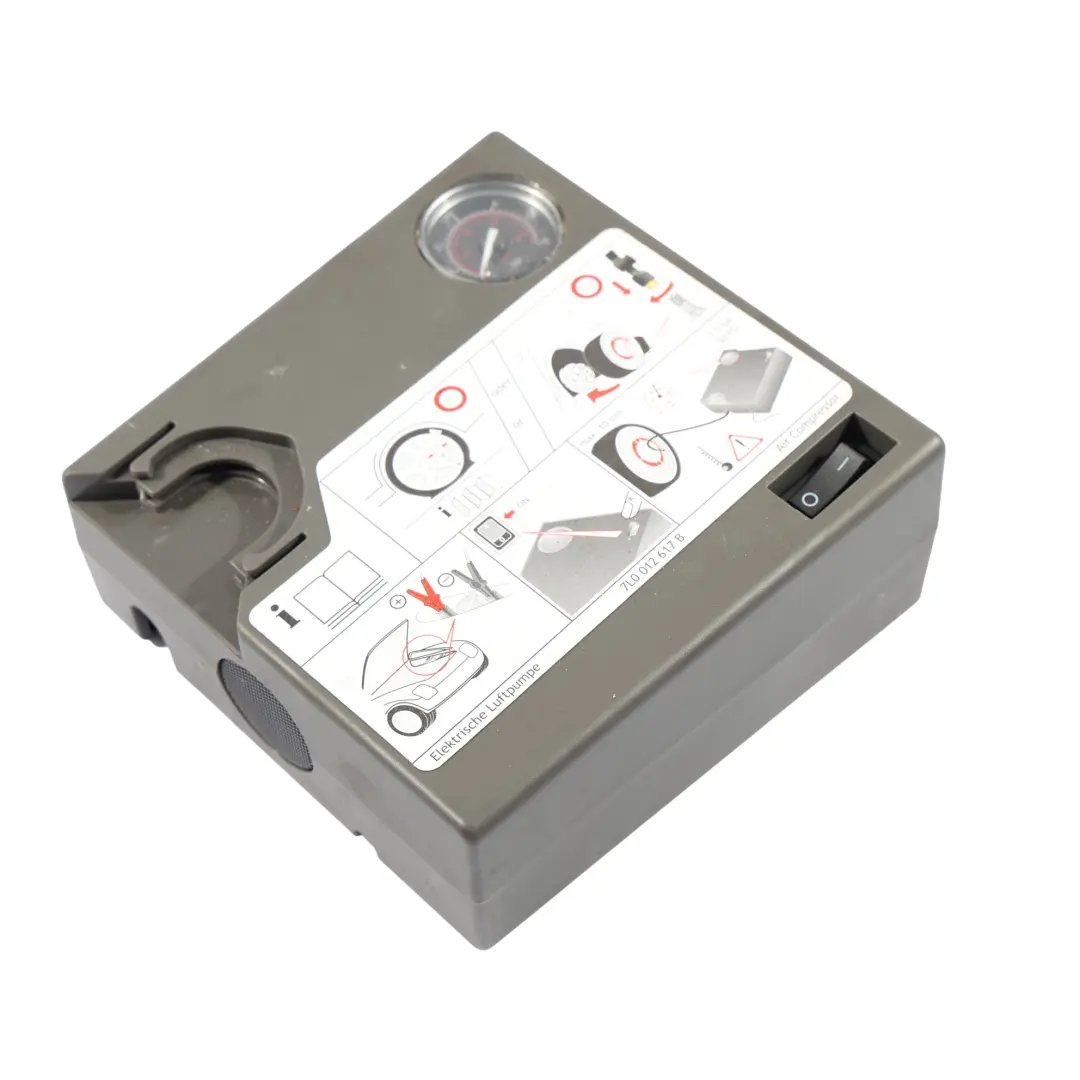 Emergency Tool Tyre Compressor to Audi Q5 8R Q7 4L Porsche Cayenne with Part number 7L0012617B Audi Q5 8R Q7 4L Porsche Cayenne Emergency Tool Tyre Compressor - SKU 7L0012617B - Part number 7L0012617B