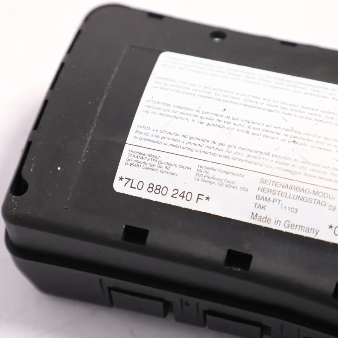 Front Seat Side Air Module Unit Right O/S to Porsche Cayenne 9PA with Part number 7L0880240F Porsche Cayenne 9PA Front Seat Side Air Module Unit Right O/S - SKU 7L0880240F - Part number 7L0880240F