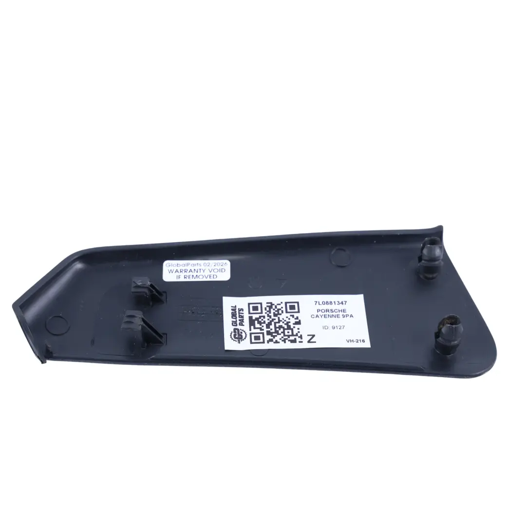 Zierleiste Sicherheitsgurt Vorne Links Schwarz für Porsche Cayenne 9PA mit Teilenummer 7L0881347 Porsche Cayenne 9PA Zierleiste Sicherheitsgurt Vorne Links Schwarz - SKU 7L0881347 - Teilenummer 7L0881347