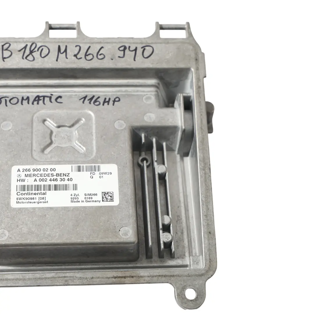 Mercedes W245 B180 266.940 Kit Centralina Controlo Motore Automatico - SKU A2669000200 - Numero di parte A2669000200