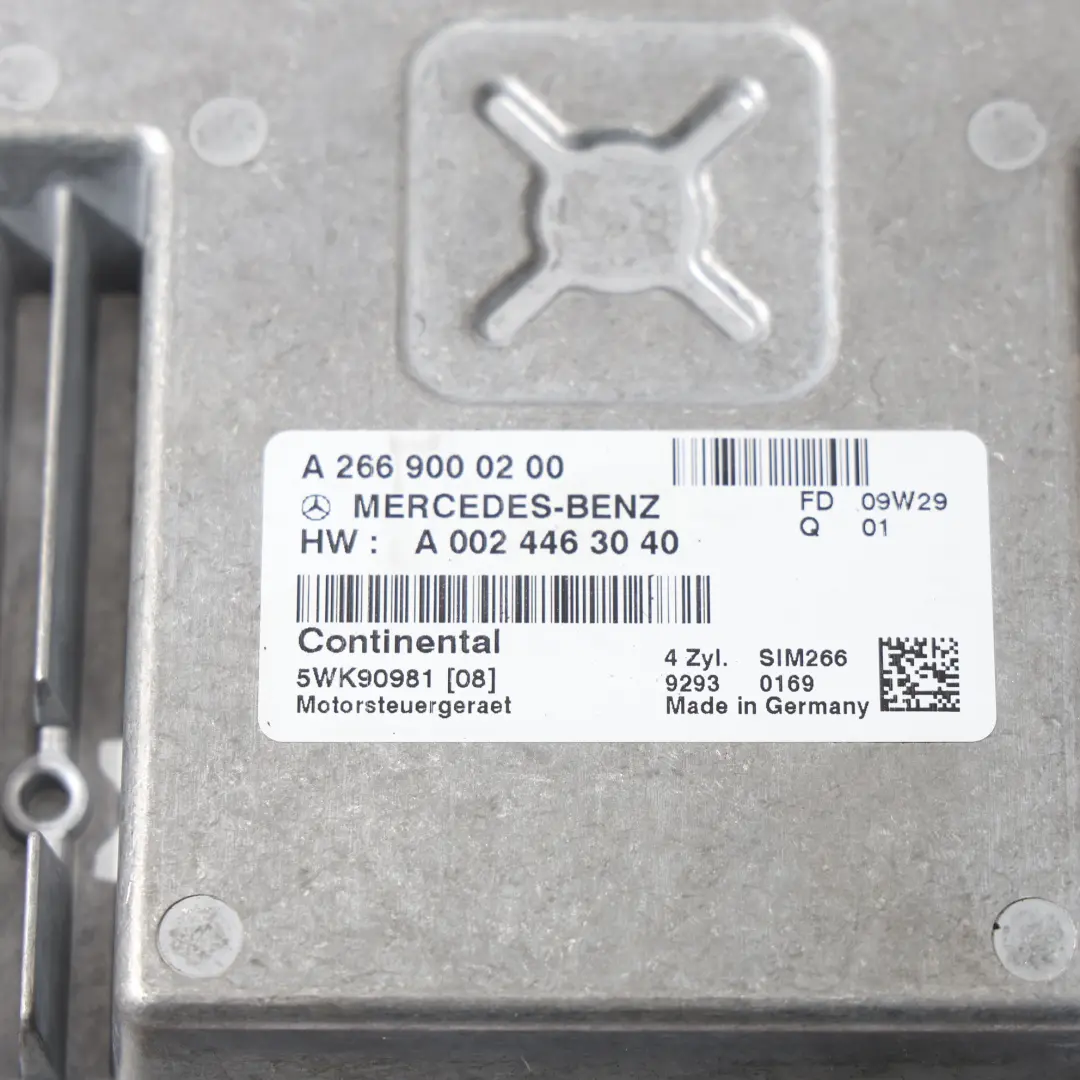 Mercedes W245 B180 266.940 Kit ECU De Control Del Motor Automático - SKU A2669000200 - Número de pieza A2669000200