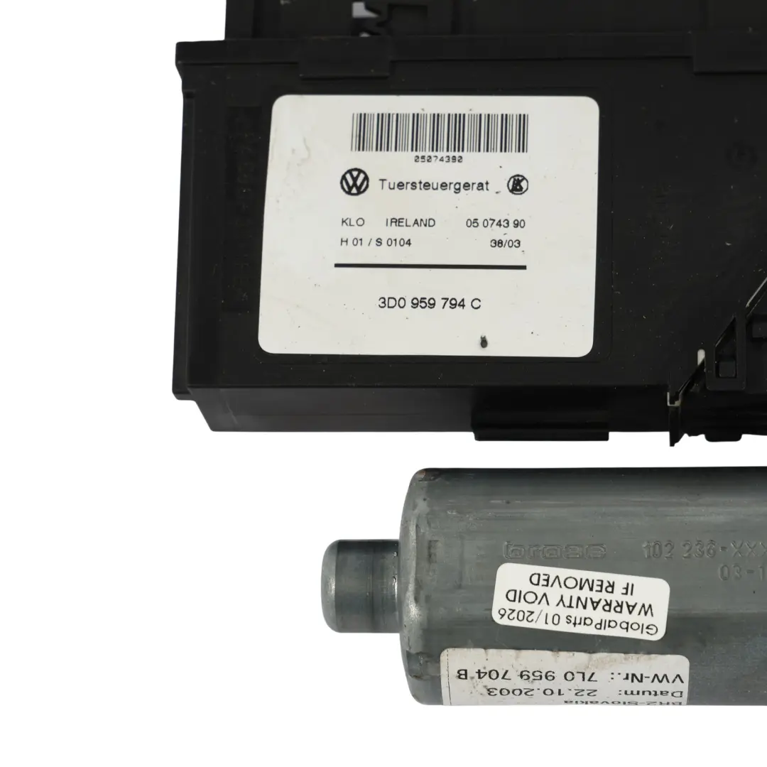 Porsche Cayenne 9PA Heck Scheibenheber Steuergerät Rechts - SKU 7L0959704B - Teilenummer 7L0959704B