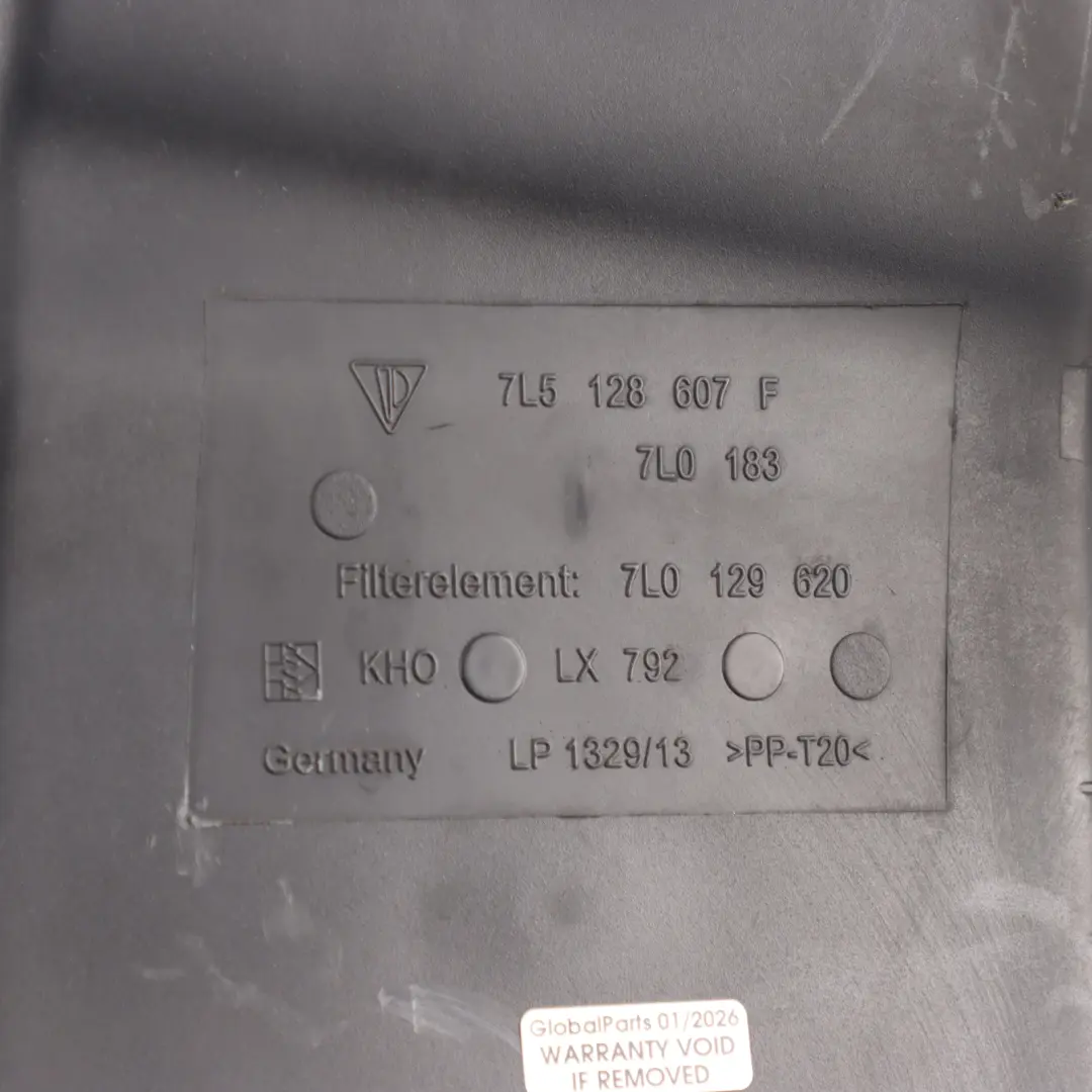 Porsche Cayenne 9PA Airbox Filter Intake Cleaner Box Duct Cover - SKU 7L5128607F-1 - Part number 7L5128607F