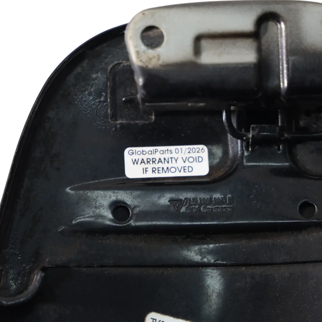 Porsche Cayenne Turbo 9PA Kraft Sofftankklappe Basalt Schwarz - C9Z - SKU 7L5809905B-BAB - Teilenummer 7L5809905B