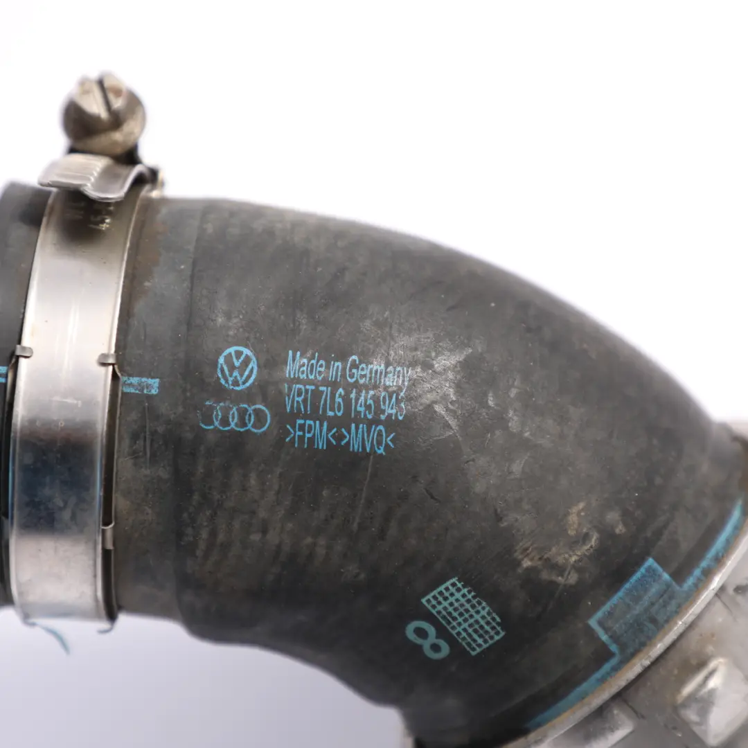 Pipe Air Charge Hose Line to Volkswagen Touareg Intercooler with Part number 7L6145943 Volkswagen Touareg Intercooler Pipe Air Charge Hose Line - SKU 7L6145943 - Part number 7L6145943