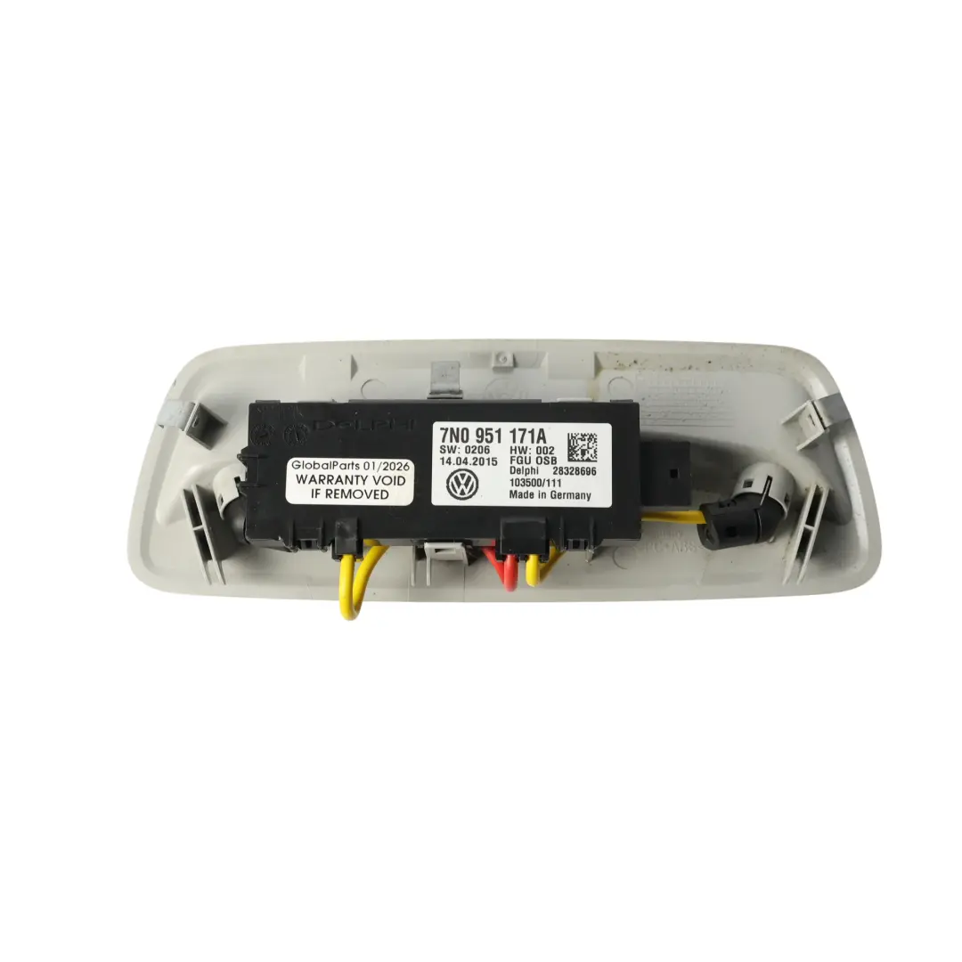 2K Anti Theft Interior Roof Alarm Sensor to Volkswagen Caddy with Part number 7N0951171A Volkswagen Caddy 2K Anti Theft Interior Roof Alarm Sensor - SKU 7N0951171A - Part number 7N0951171A