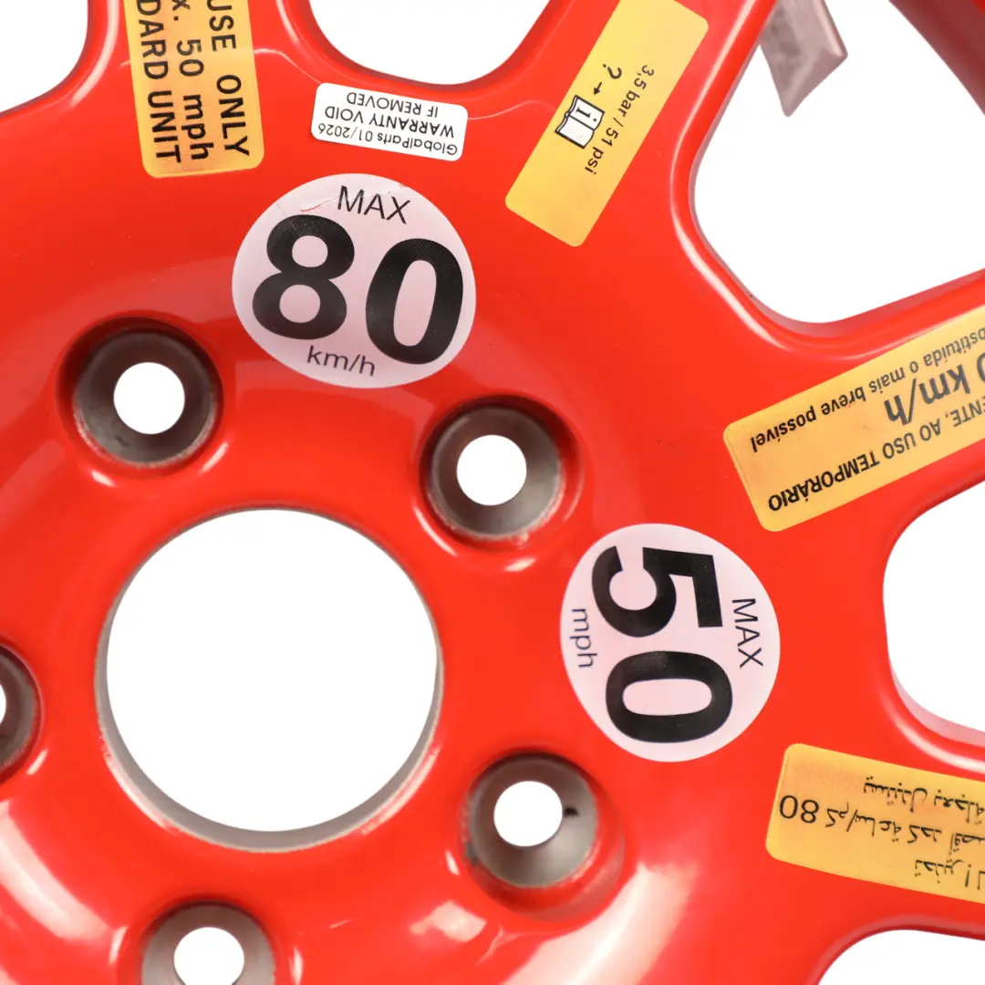 Porsche Cayenne 92A Spare Space Saver Wheel 195/75 R.18" 6,5BJ ET:28 - SKU 7P0601027A - Part number 7P0601027A