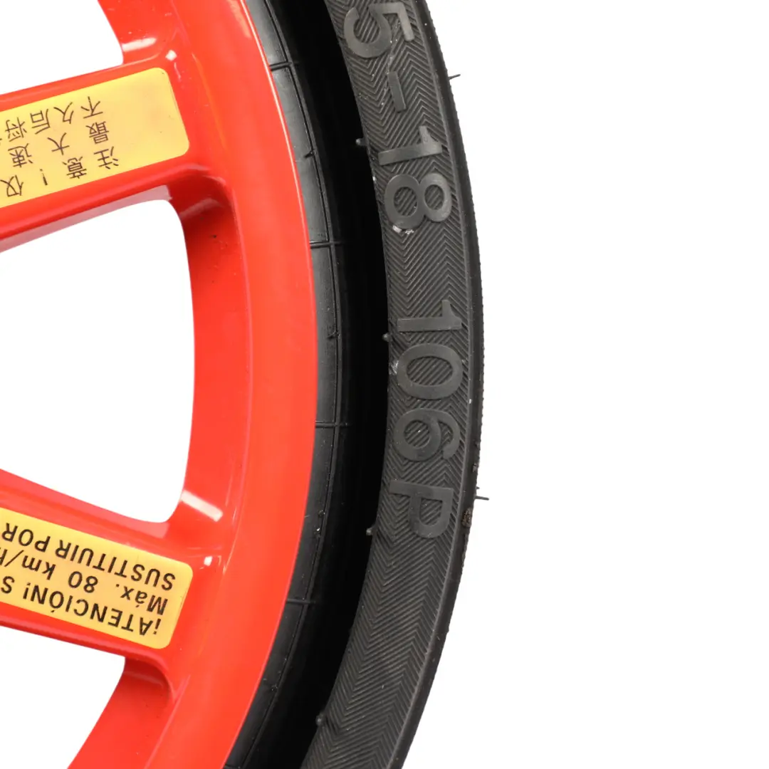 Spare Space Saver Wheel 195/75 R.18" 6,5BJ ET:28 to Porsche Cayenne 92A with Part number 7P0601027A Porsche Cayenne 92A Spare Space Saver Wheel 195/75 R.18" 6,5BJ ET:28 - SKU 7P0601027A - Part number 7P0601027A