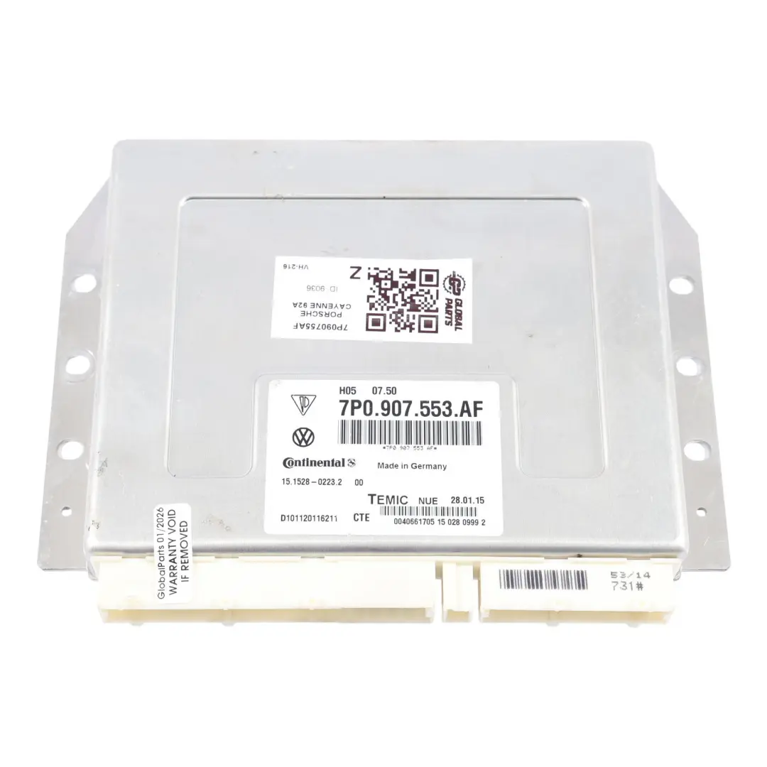Porsche Cayenne 92A VW Touareg 7P Luftfederung Modul Steuergerät 7P0907553AF - SKU 7P090755AF - Teilenummer 7P090755AF