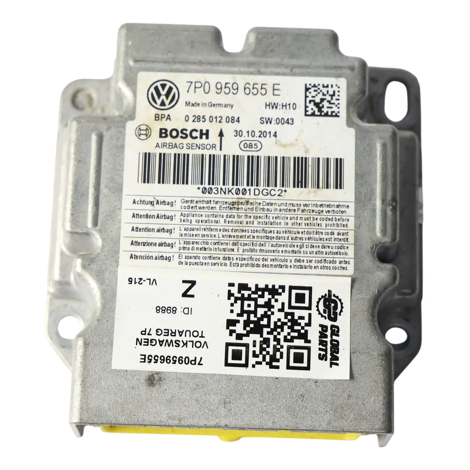 Volkswagen Touareg 7P Modulo Aria Unità Modulo Di Controllo ECU 7P0959655E