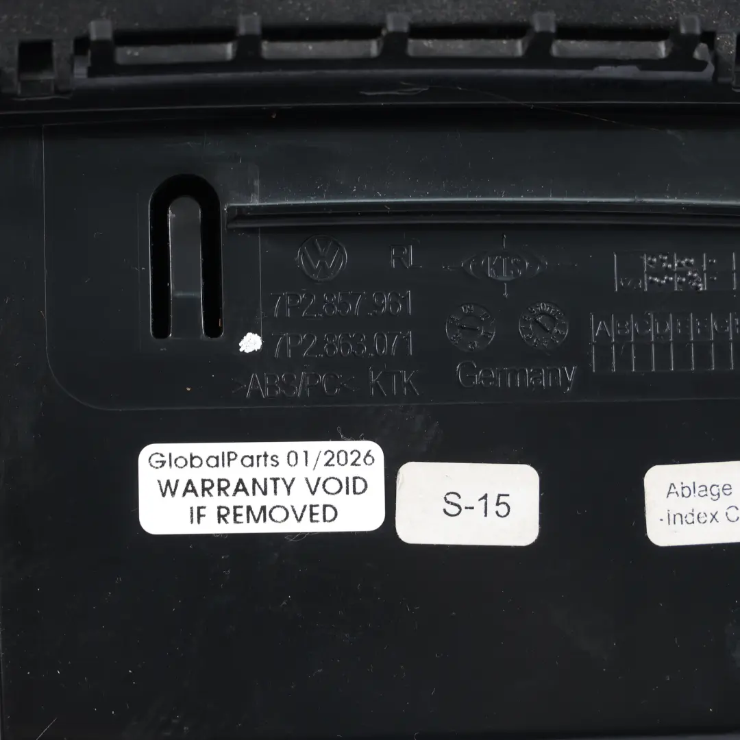 7P Centre Console Front Ashtray Storage Trim 7P2863071 to Volkswagen VW Touareg with Part number 7P2863071C Volkswagen VW Touareg 7P Centre Console Front Ashtray Storage Trim 7P2863071 - SKU RHD-7P2863071C - Part number 7P2863071C