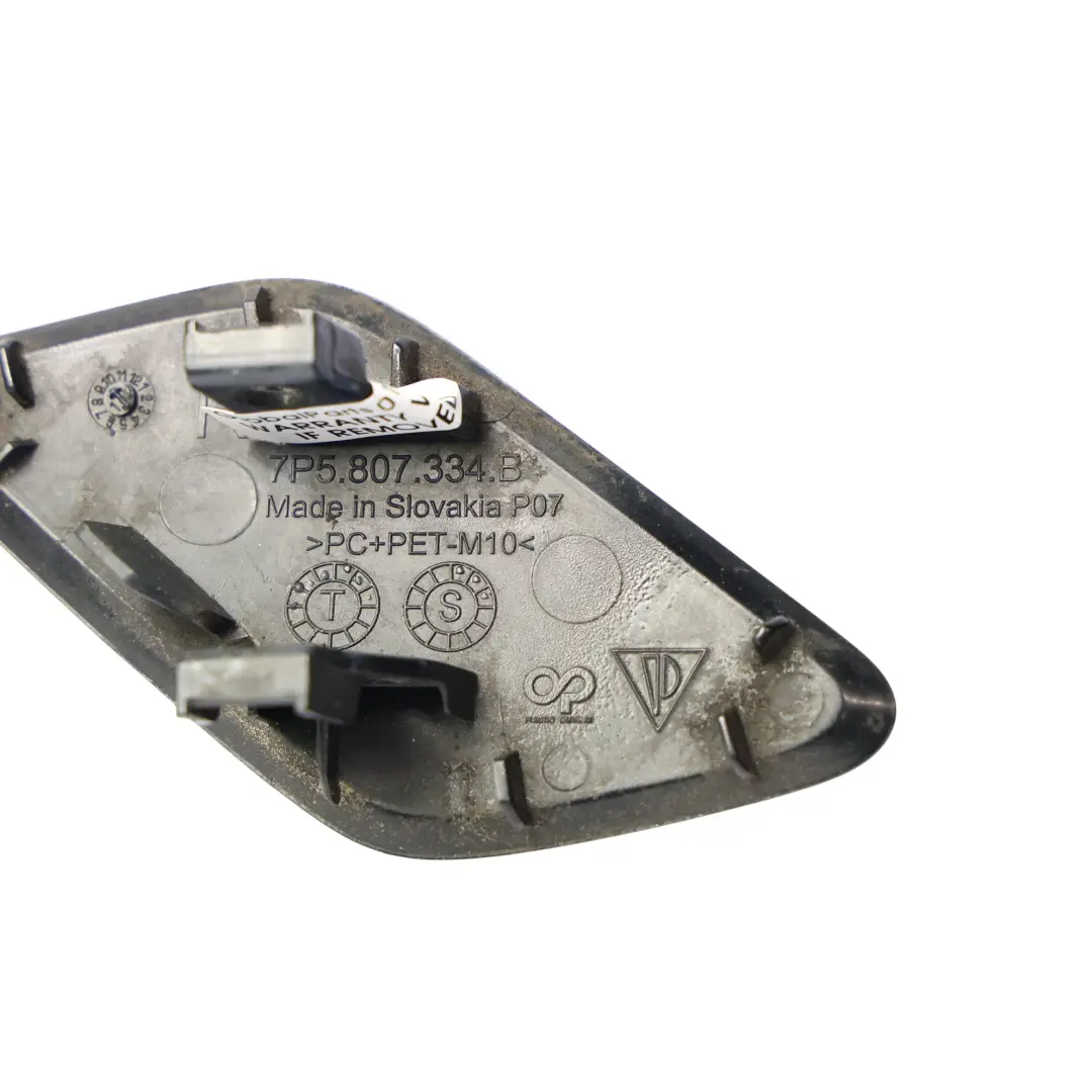 Tapa Del Lavafaros Derecho Jet Black - C9X para Porsche Cayenne 92A con número de pieza 7P5807334B Porsche Cayenne 92A Tapa Del Lavafaros Derecho Jet Black - C9X - SKU 7P5807334B-JBL - Número de pieza 7P5807334B